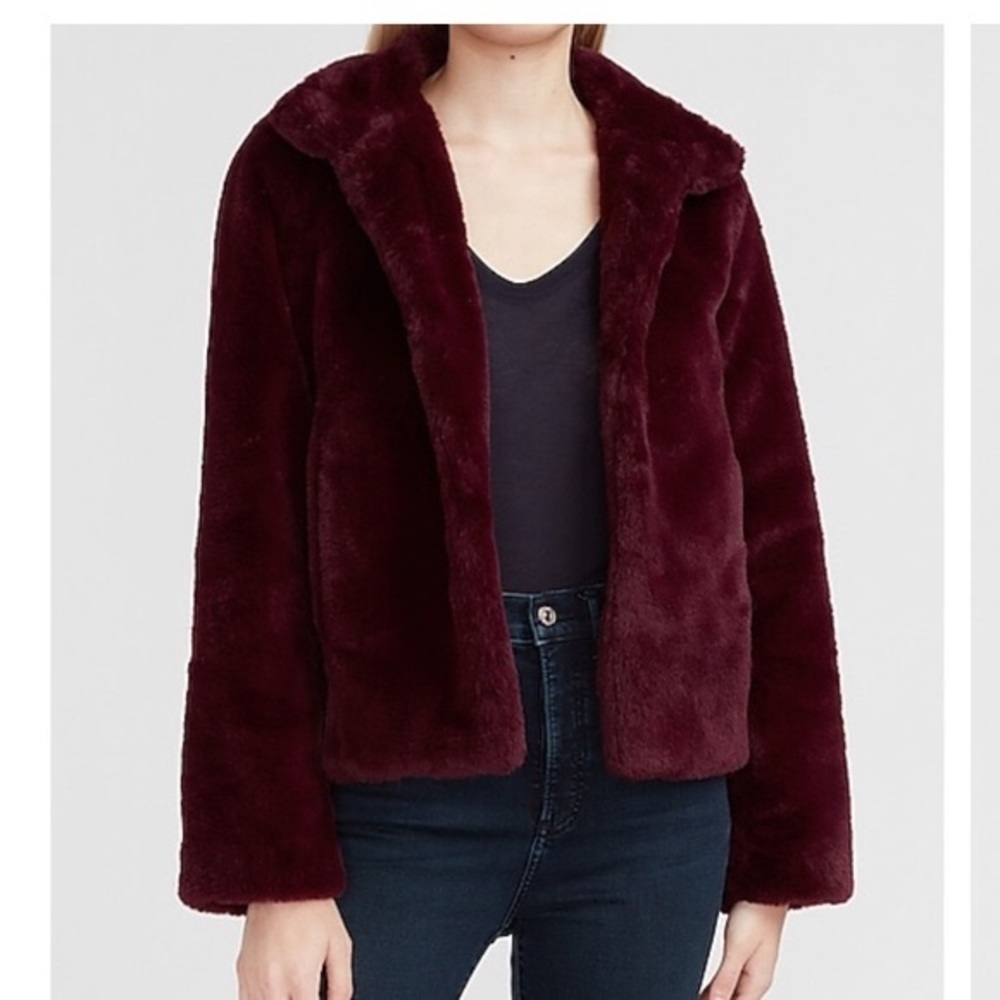 Express Cozy Faux Fur Coat